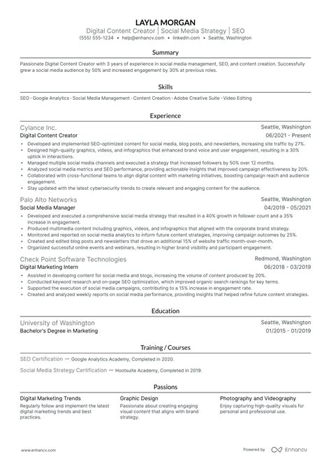 6 Successful Digital Creator Resume Examples And Writing Tips For 2024