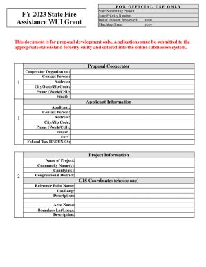 Fillable Online Forestry Nv Community Wildfire Defense Grant Program