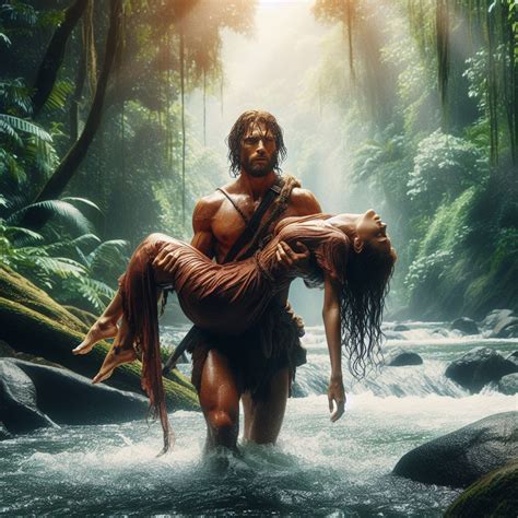 Tarzan Carries Unconscious Woman In Jungle By Razyuv On Deviantart