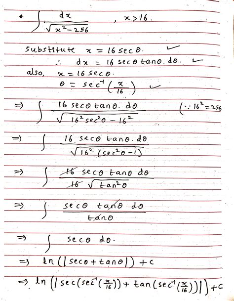 Solved Evaluate The Following Integral Using Trigonometric Substitution Course Hero