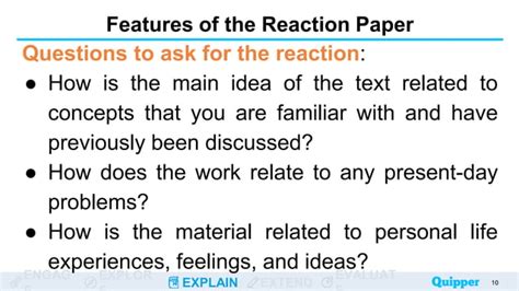 Eap1112unit 6lesson 1features And Structure Of A Reaction Paper And