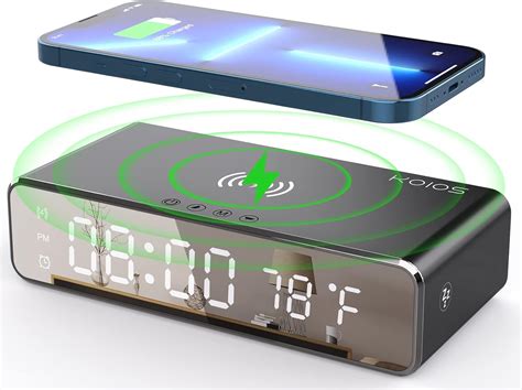 Amazon Koios Wireless Charging Digital Alarm Clock W Fast