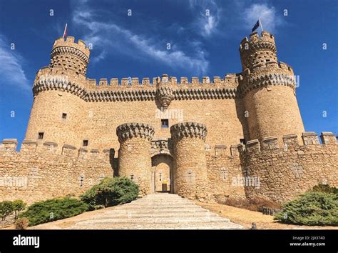 Castle Manzanares El Real Madrid Spain Stock Photo Alamy