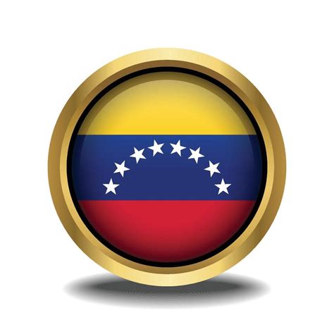 Venezuela bandera circulo forma botón vaso en marco dorado 20469125