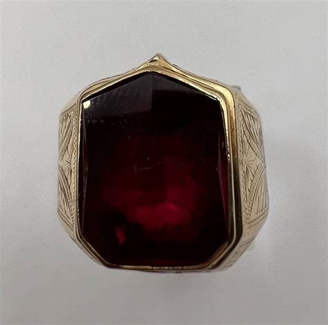 No Reserve Price Kt Yellow Gold Ring Spinel Catawiki