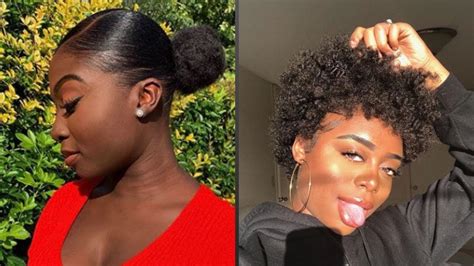 💖 Cute Hairstyles On Short And Awkward Lenght Natural Hair Youtube