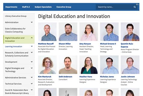 Building A New Staff Directory Bitstreams The Digital Collections Blog