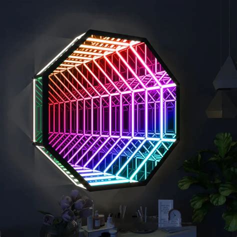 3d Octagon Infinity Mirror Light Infinity Mirror Wall Lamp Wall