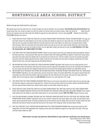 Hmong Hortonville Area School District