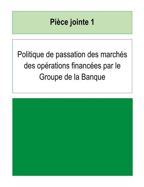 PDF Politique de passation des marchés des opérations canismes que