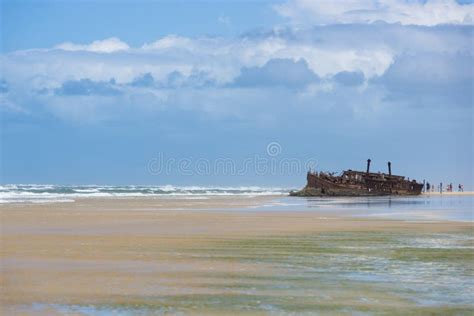 Maheno Shipwreck Fraser Island Stock Photo - Image of historic ...