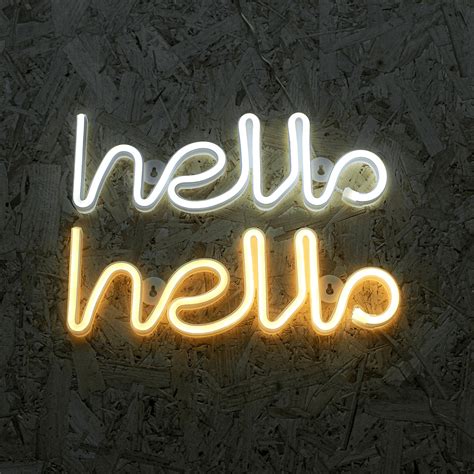 Mini Hello Led Neon Light Wall Light Decoration Lamp Neon Sign Litely