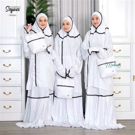 Jual Mukena Safina White Alya Hijab By Naja Mukena Alya Cocok Untuk