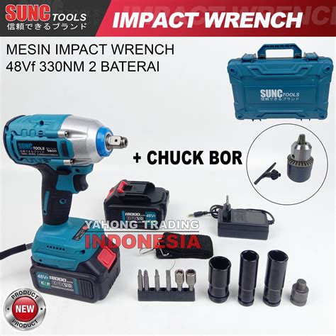 Jual Mesin Impact Wrench 48V SUNC TOOLS 48Vf 2 Baterai PIS Shopee