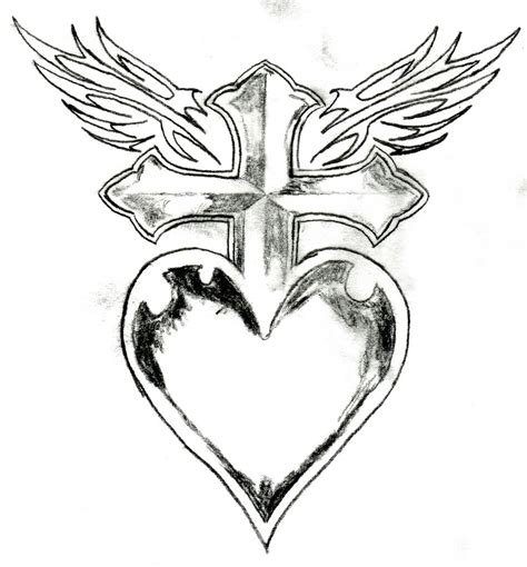 Heart With Angel Wings Drawings | Free download on ClipArtMag