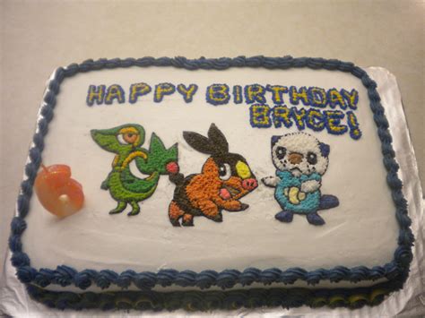 Pokeman Cake Snivy Tepig Oshawott Cake Ideas Addiction Cakes