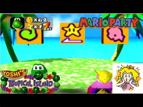 Mario Party 1 Yoshi S Tropical Island 20 Turns Yoshi Vs Peach Vs