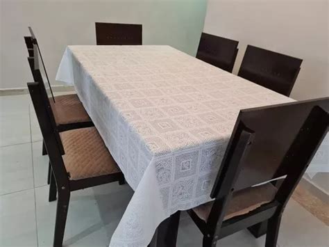 Kit Toalha De Mesa 4 Lugares Rendada Tnt Toalha De Cristal