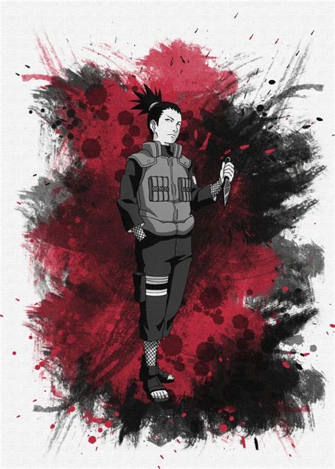 Nara Shikamaru Metal Poster Roybrock Displate In 2020 Naruto Wallpaper Shikamaru Anime