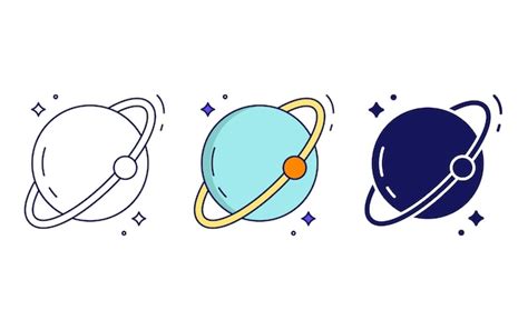 Premium Vector Saturn Planet Icon