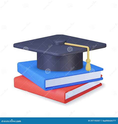 3d Graduation Cap And Diploma Stock Vector Illustration Of Academy