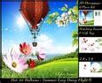 Evening Hot Air Balloon Flight Decoupage CUP623190 2236 Craftsuprint