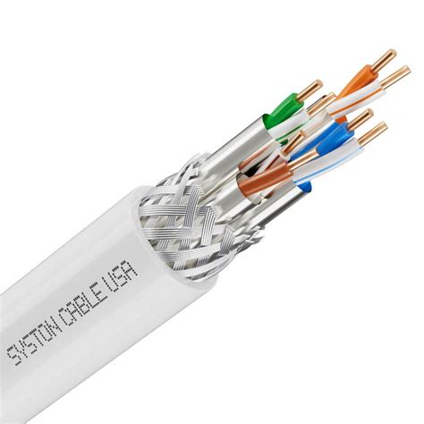 Syston Cable Technology 250 Ft White Cat 8 CMR 22 AWG Ethernet Bulk