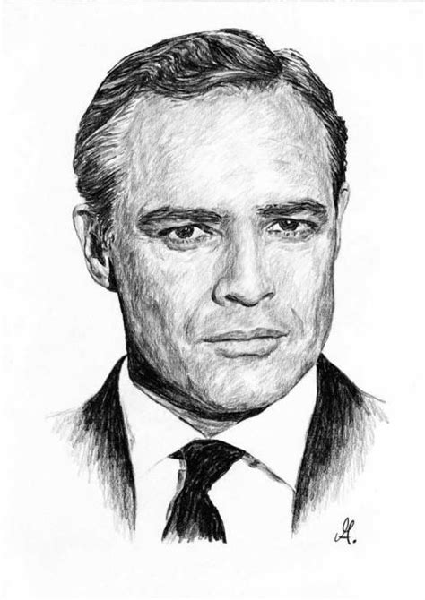 Portrait Of Marlon Brando By Mike1970 On Stars Portraits Marlon