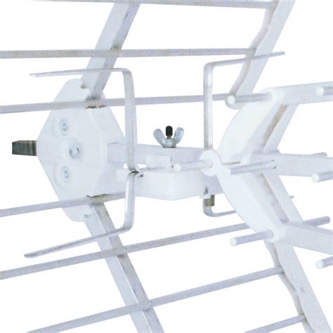 Metronic Antena Exterior UHF Triple Amplificada Blanca PcComponentes