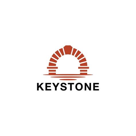 Premium Vector Keystone Brick Bridge With River Creek Logo Design