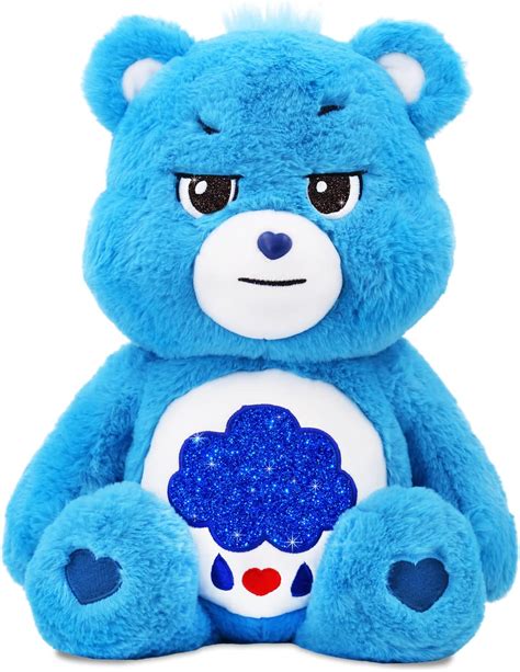 Care Bears 18 Inch Plush Grumpy Bear With Glitter Belly Badge Soft