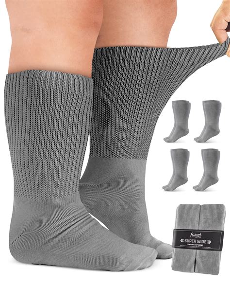 Pembrook Extra Wide Socks For Swollen Feet Pair Bariatric Socks For