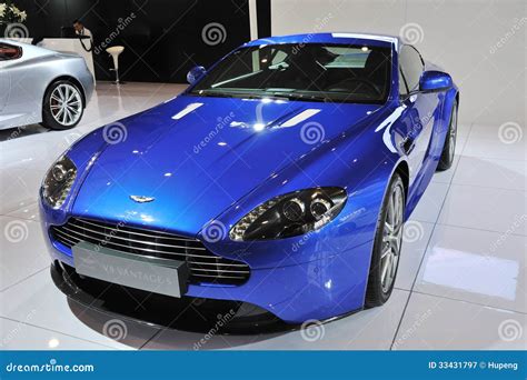 Blue Aston Martin V8 Vantage S Editorial Photography Image 33431797