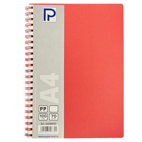 Caiet Cu Spirala A File Coperta Plastic Paperland Office Direct