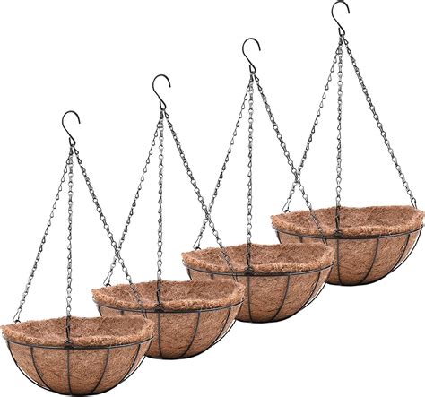 Amazon Eimquvw Metal Hanging Planters Basket Set Of Hanging