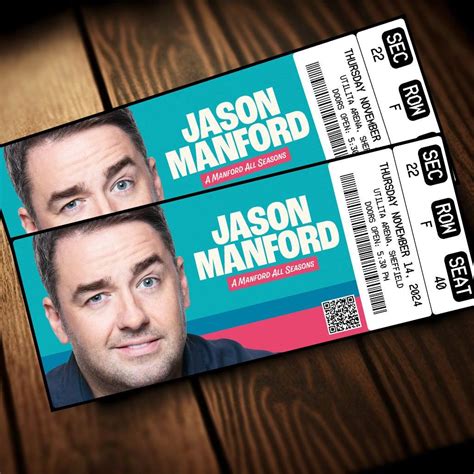 Printable Jason Manford Ticket A Manford All Season Tour 2024 | Live ...