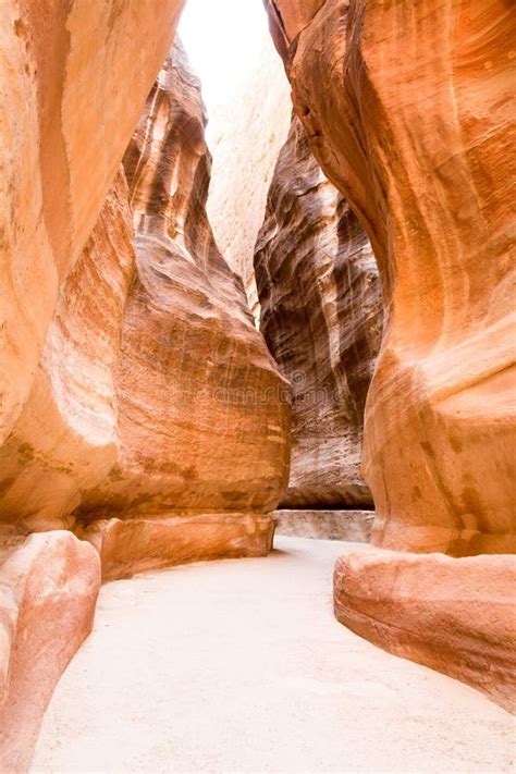 The Siq Canyon Petra Jordan Country Stock Photo Image Of Jordanian