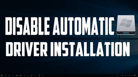 How To Disable Automatic Driver Installation In Windows 10 YouTube