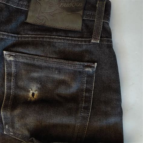 Selvedge Naked Famous Fesyen Wanita Pakaian Wanita Bawahan Di