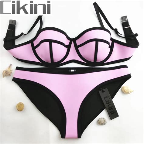 Bademode Frau Neopren Material Bikinis Frauen Neue