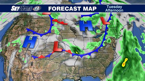 Warm Front Weather Map