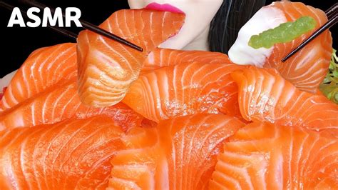 Asmr Salmon 연어회 먹방 Eating Show Mukbang No Talking サケ แซลมอน Youtube