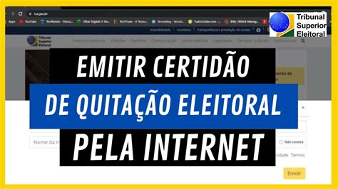 Como Emitir a certidão de quitação eleitoral como emitir certidão