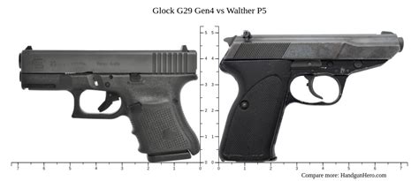 Glock G Gen Vs Walther P Size Comparison Handgun Hero