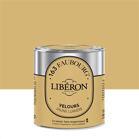 Peinture mur boiserie jaune lumière velours LIBÉRON 163 faubourg 0 5l