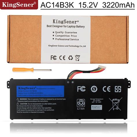 Kingsener Ac14b3k Laptop Battery For Acer Aspire R5 571t R5 571tg S14