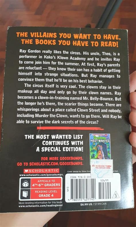 Goosebumps Most Wanted A Nightmare On Clown Street Hobbies And Toys