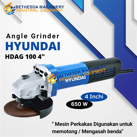 Jual Mesin Angle Grinder Mesin Gerinda Tangan Hyundai HDAG 100 4