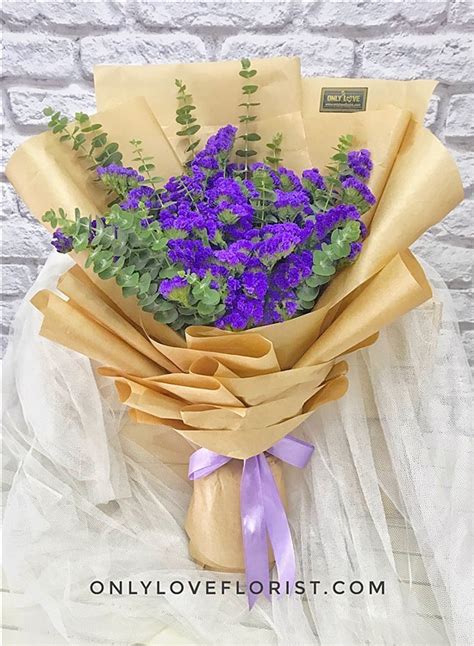 DF03 Statice Flower Bouquet | Same day flower delivery to Malaysia ...