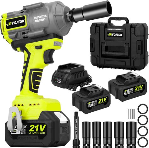 Ryojegk N M Ft Lbs Cordless Impact Wrench V Brushless